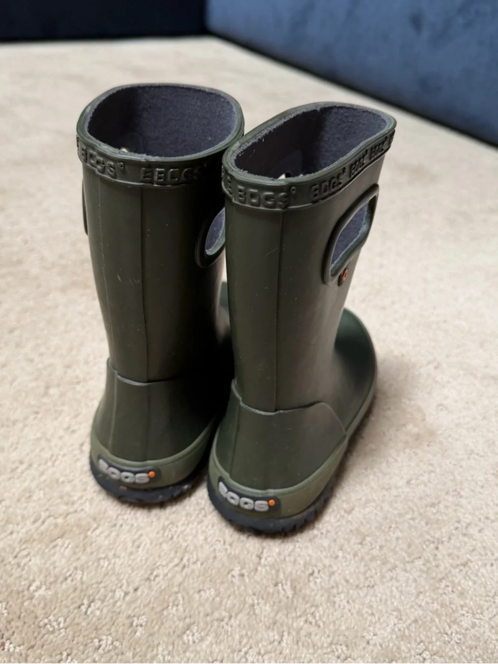 Bogs Kids Olive Green Pull-On Rain Boots - Picture 3 of 8